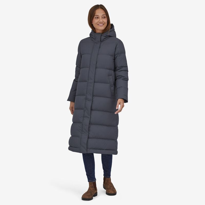 Patagonia Women's Silent Down Long Parka - Smolder Blue