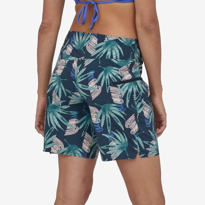 Patagonia Women's Stretch Hydropeak Boardshorts - 8" - Tropical Ecuador HZ: Tidepool Blue
