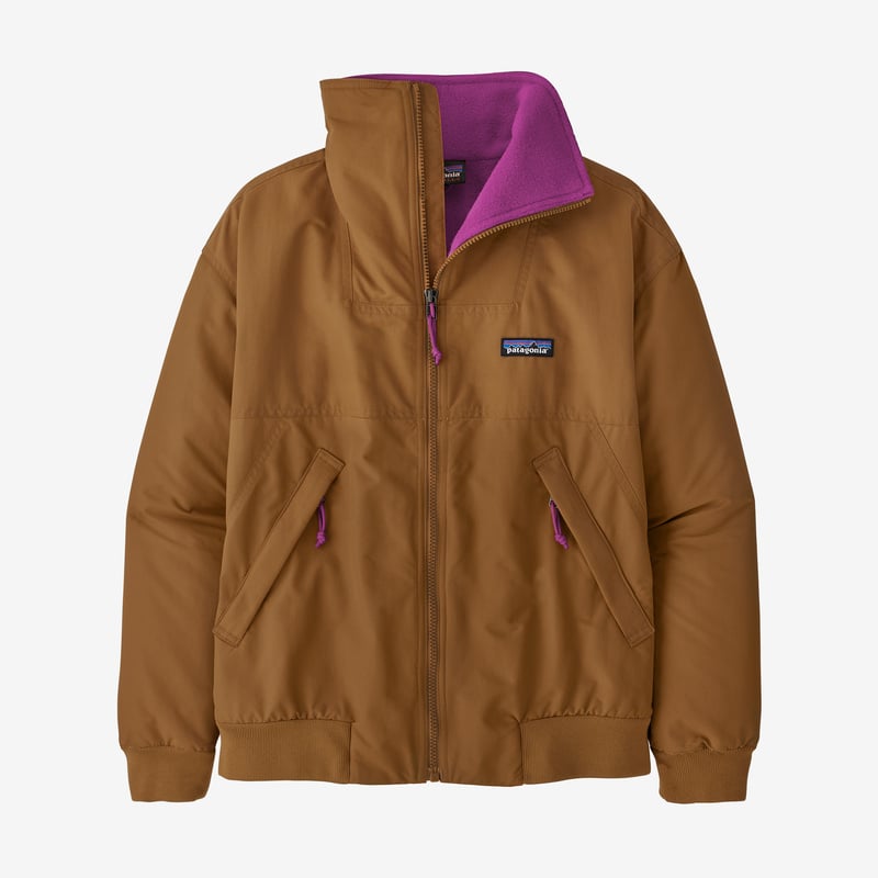 Patagonia Women's Shelled Synchilla® Jacket - Nest Brown w/Amaranth Pink