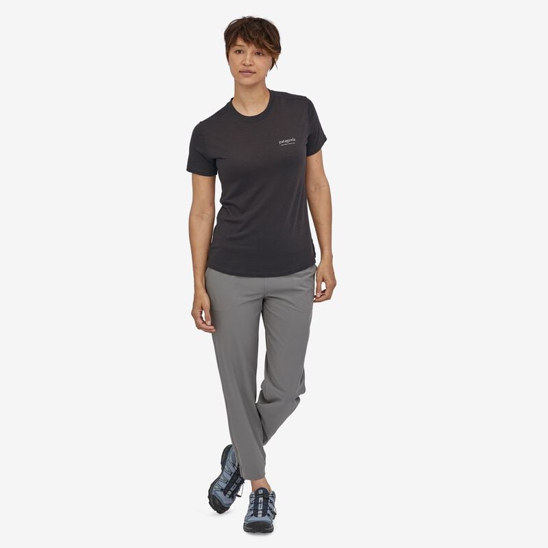 Patagonia Women's Capilene® Cool Merino Graphic Shirt - Heritage Header: Black