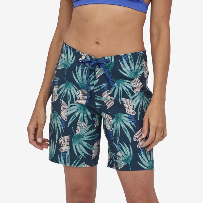 Patagonia Women's Stretch Hydropeak Boardshorts - 8" - Tropical Ecuador HZ: Tidepool Blue