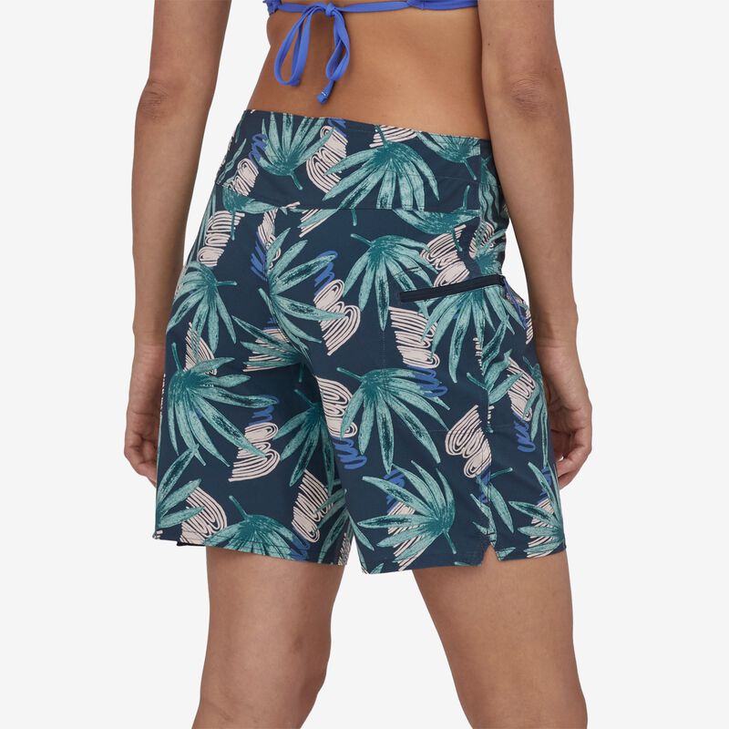 Patagonia Women's Stretch Hydropeak Boardshorts - 8" - Tropical Ecuador HZ: Tidepool Blue