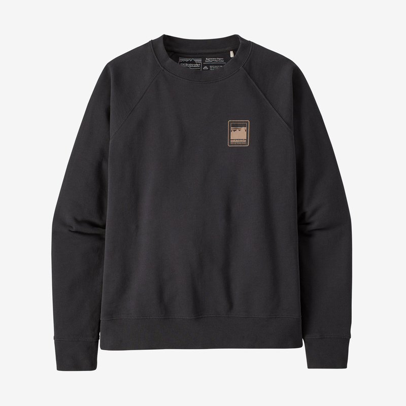 Patagonia Women's Alpine Icon Regenerative Organic Certified™ Cotton Crew Sweatshirt - Ink Black