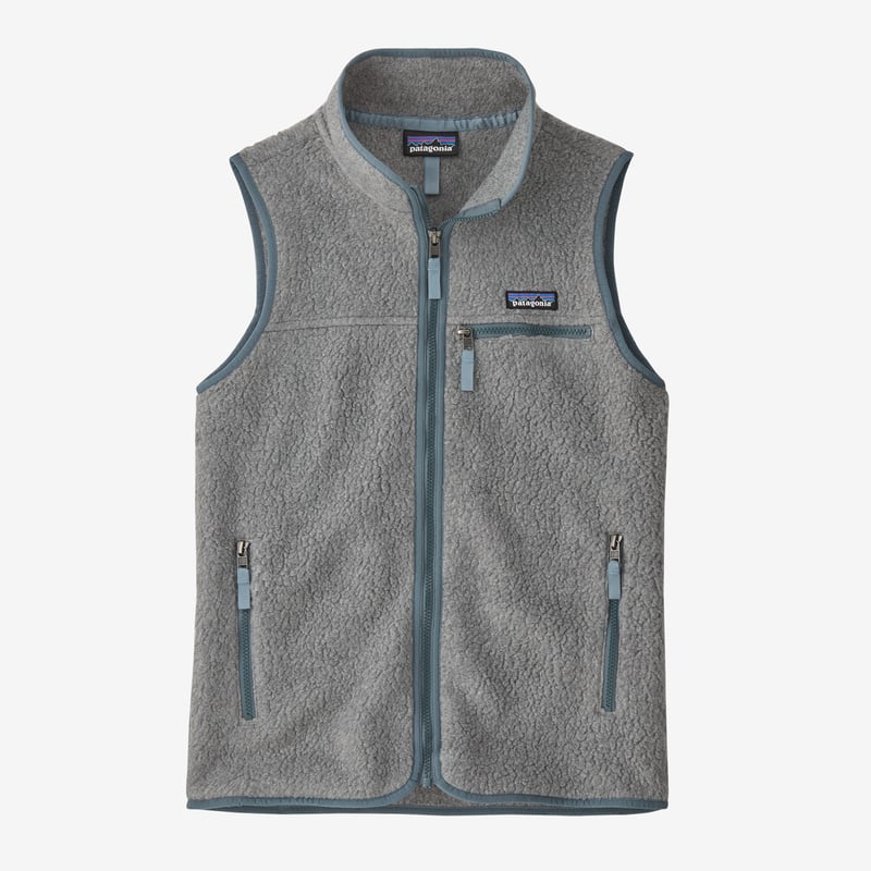 Patagonia Women's Retro Pile Fleece Vest - Salt Grey w/Light Plume Grey