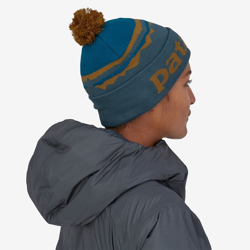 Patagonia Lightweight Powder Town Beanie - Fitz Roy Sunrise Knit: Abalone Blue