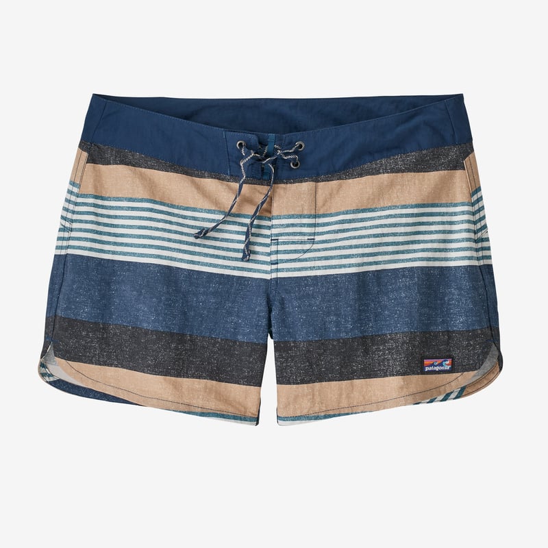 Patagonia Women's Wavefarer® Boardshorts - 5" - Fitz Stripe Texture: Tidepool Blue