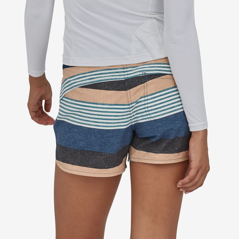 Patagonia Women's Wavefarer® Boardshorts - 5" - Fitz Stripe Texture: Tidepool Blue