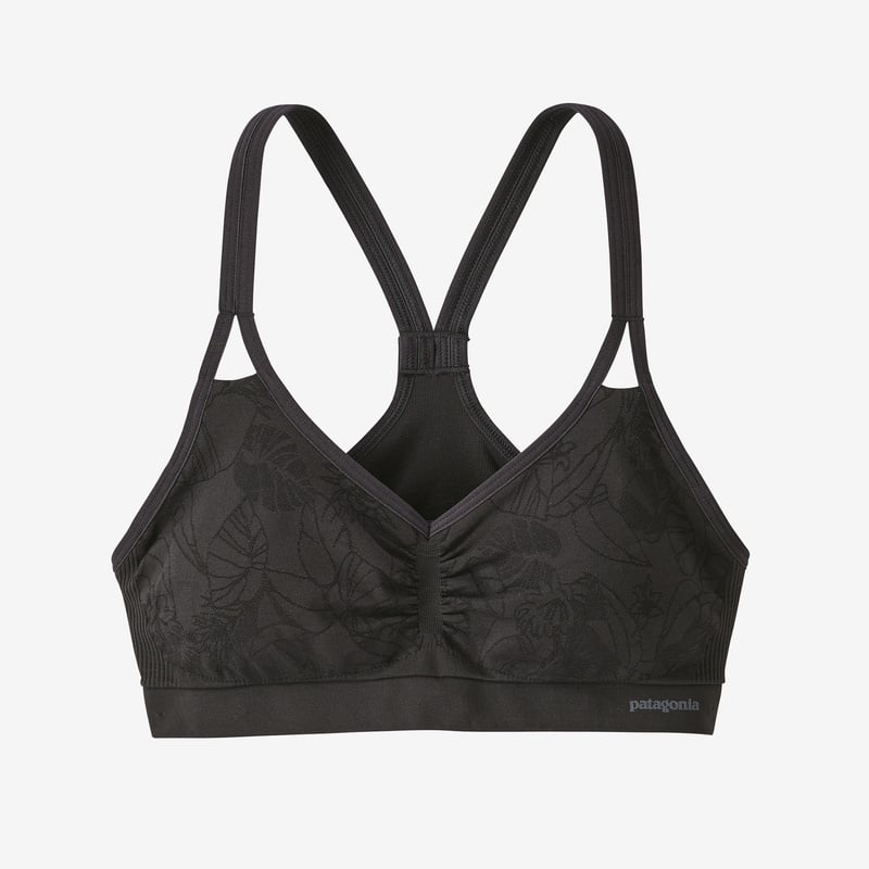 Patagonia Women's Barely Bra - Valley Flora Jacquard: Black