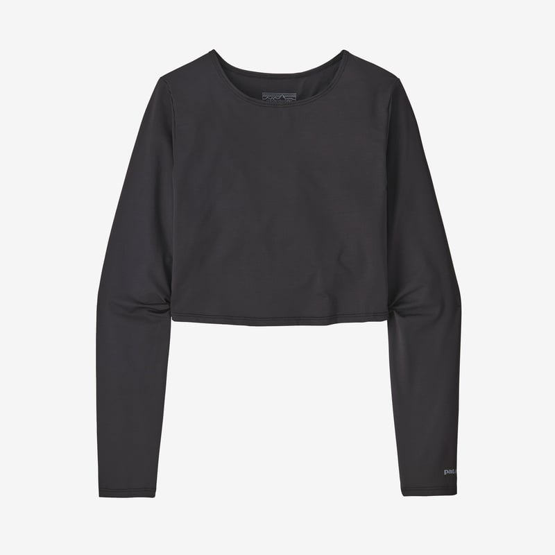 Patagonia Women's Swell Seeker Cropped Rashguard - Ink Black