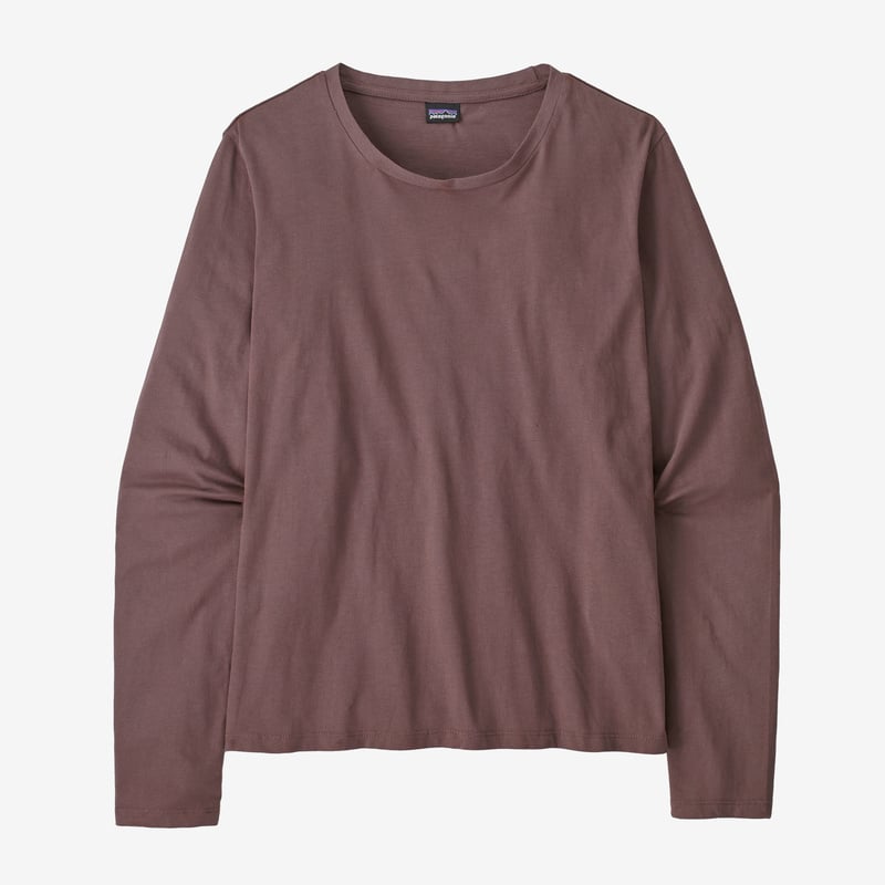 Patagonia Women's Long-Sleeved Regenerative Organic Certified™ Cotton Tee - Dusky Brown