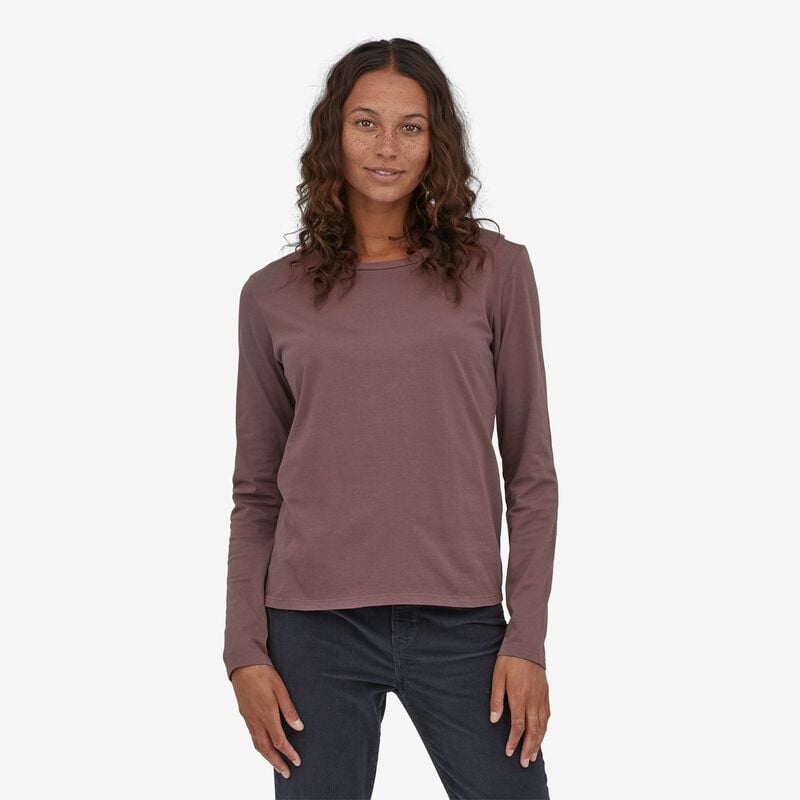 Patagonia Women's Long-Sleeved Regenerative Organic Certified™ Cotton Tee - Dusky Brown