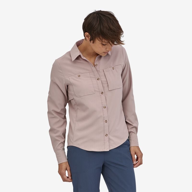 Patagonia Women's Long-Sleeved Self-Guided Hike Shirt - Stingray Mauve
