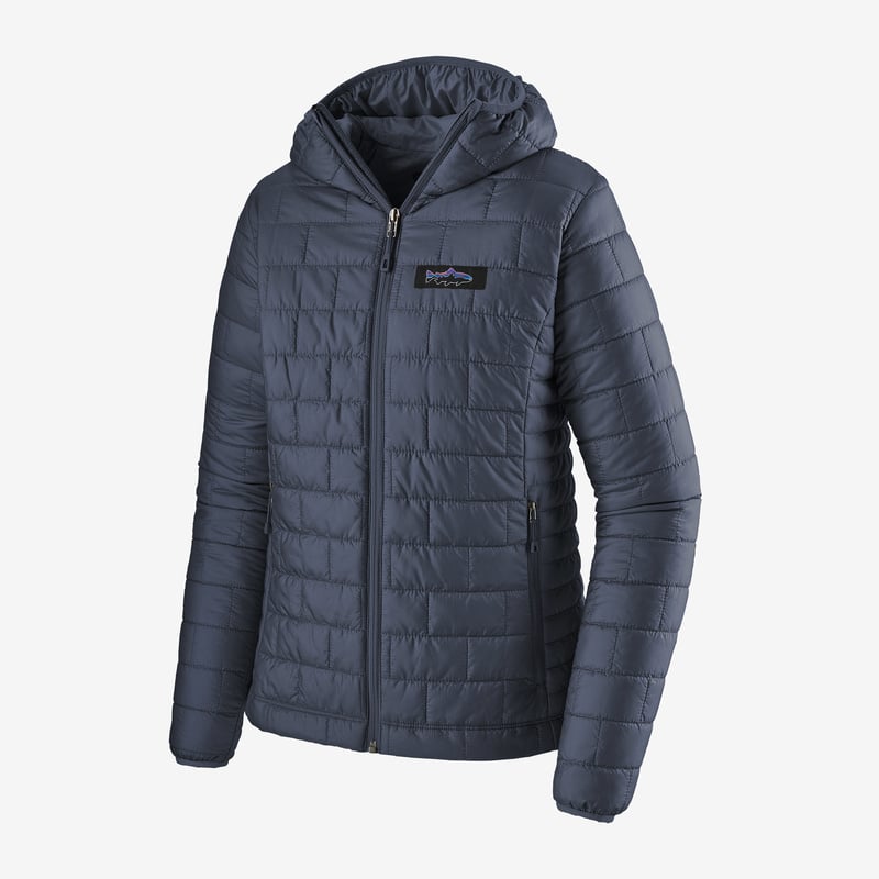 Patagonia Women's Nano Puff® Fitz Roy Trout Hoody - Smolder Blue