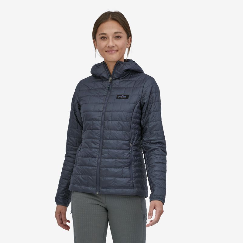 Patagonia Women's Nano Puff® Fitz Roy Trout Hoody - Smolder Blue