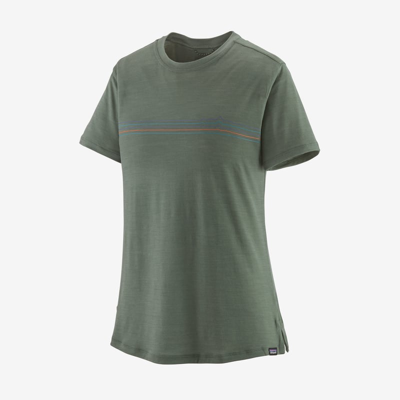 Patagonia Women's Capilene® Cool Merino Graphic Shirt - Fitz Roy Fader: Hemlock Green