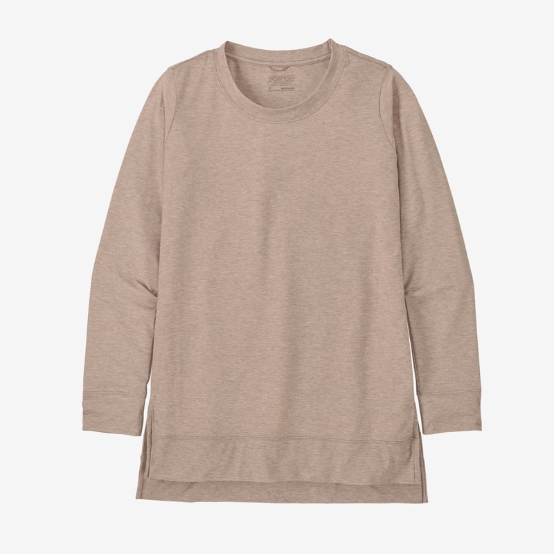Patagonia Women's Long-Sleeved Glorya Side-Slit Top - Shroom Taupe