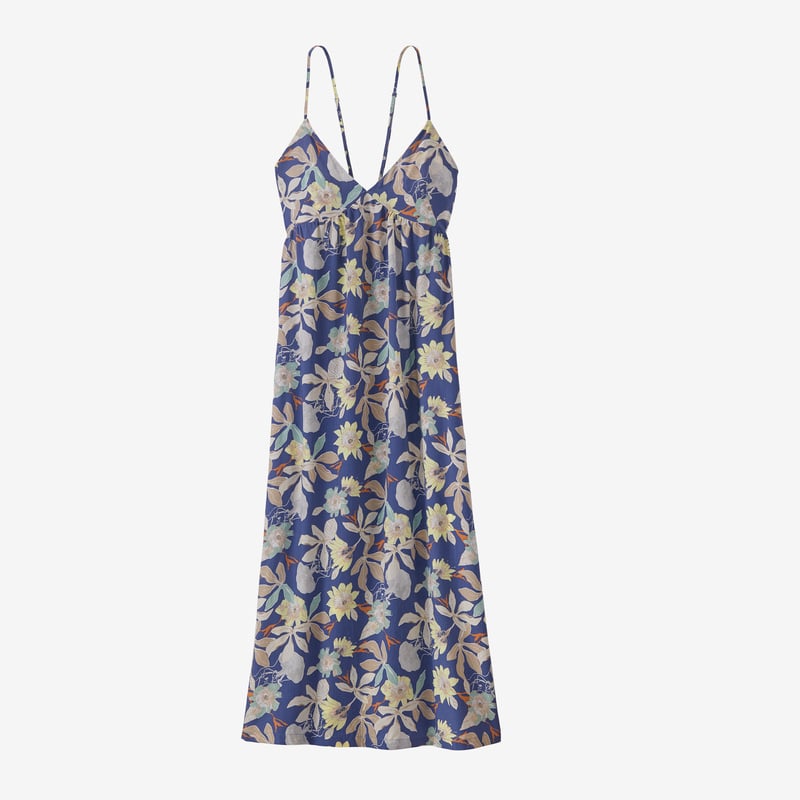 Patagonia Women's Pataloha® Strappy Dress - Jellyfish Flower: Current Blue