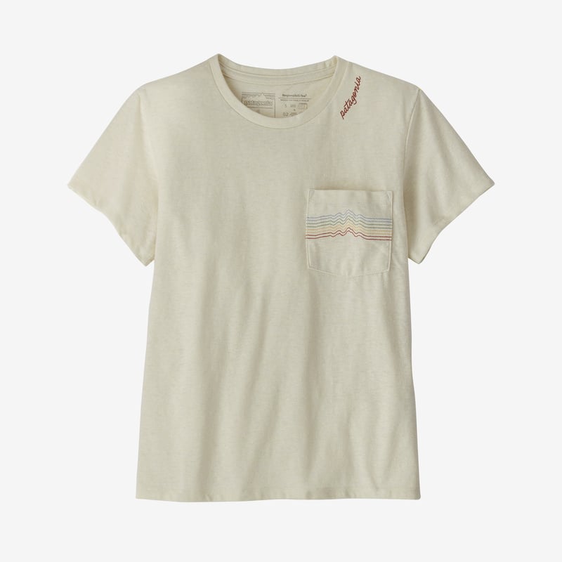 Patagonia Women’s Ridge Rise Stripe Pocket Responsibili-Tee® - Birch White