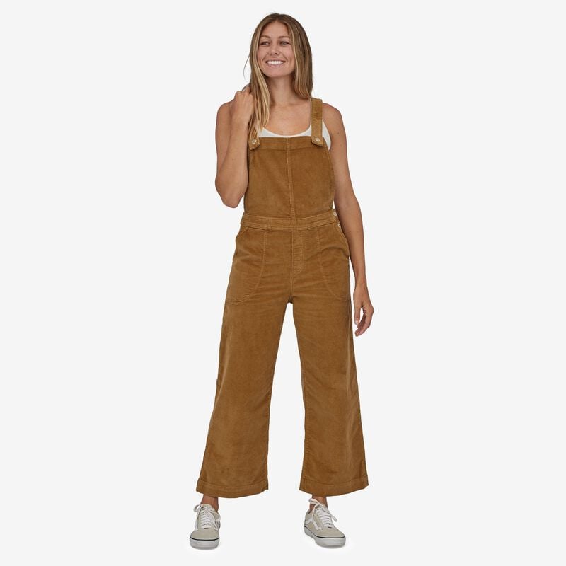 Patagonia Women's Stand Up® Cropped Corduroy Overalls - Nest Brown
