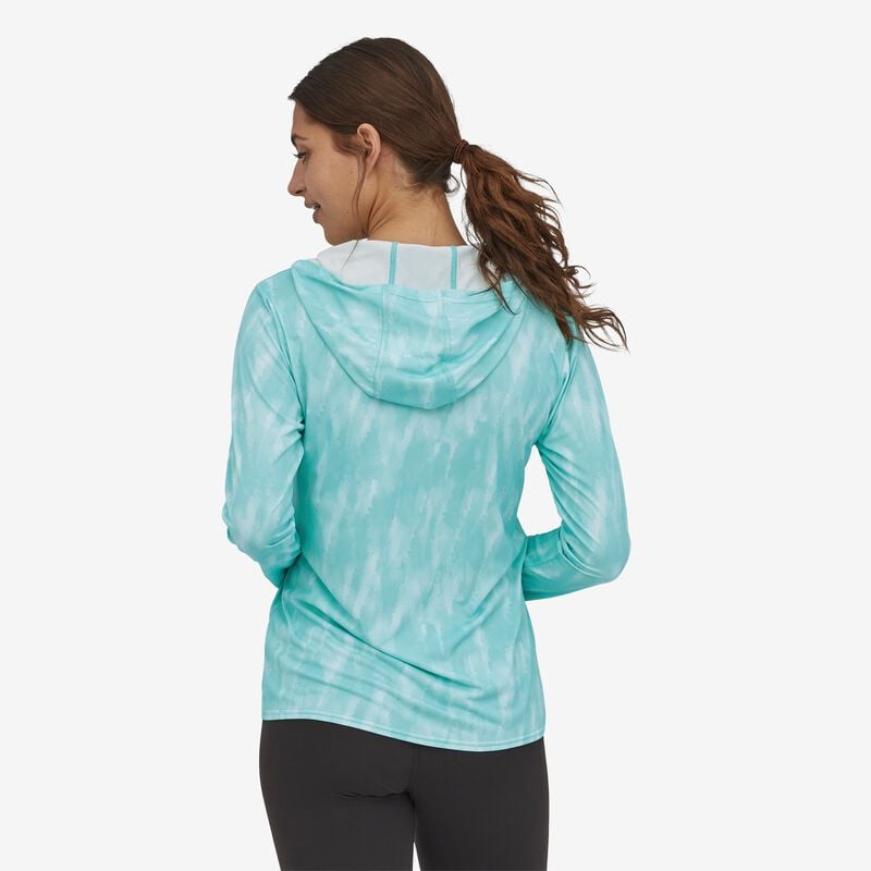 Patagonia Women's Capilene® Cool Daily Graphic Hoody - Agave: Iggy Blue