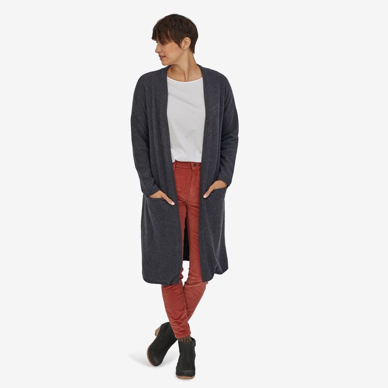 Patagonia Women's Recycled Cashmere Long Cardigan - Ink Black