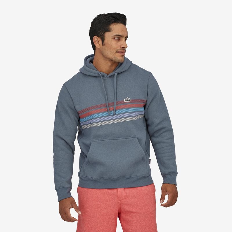 Patagonia Line Logo Ridge Stripe Uprisal Hoody - Plume Grey
