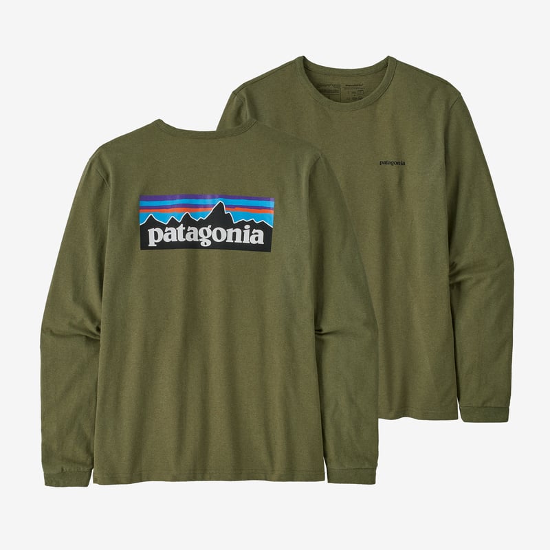 Patagonia Women's Long-Sleeved P-6 Logo Responsibili-Tee® - Wyoming Green