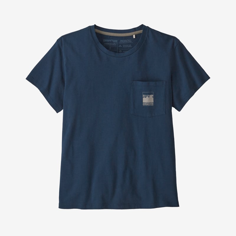Patagonia Women's Alpine Icon Regenerative Organic Certified™ Cotton Pocket T-Shirt - Tidepool Blue