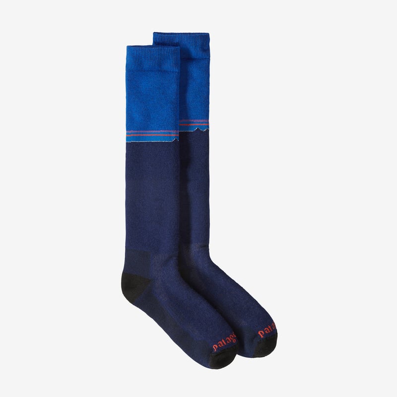 Patagonia Heavyweight Merino Performance Knee-Length Socks - Classic Fitz Roy: Viking Blue
