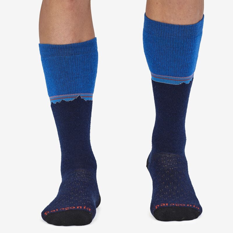 Patagonia Heavyweight Merino Performance Knee-Length Socks - Classic Fitz Roy: Viking Blue