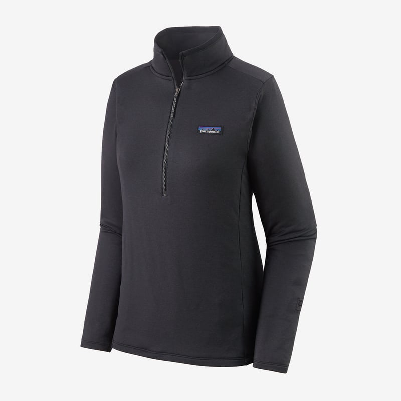 Patagonia Women's R1® Daily Zip-Neck - Ink Black - Black X-Dye
