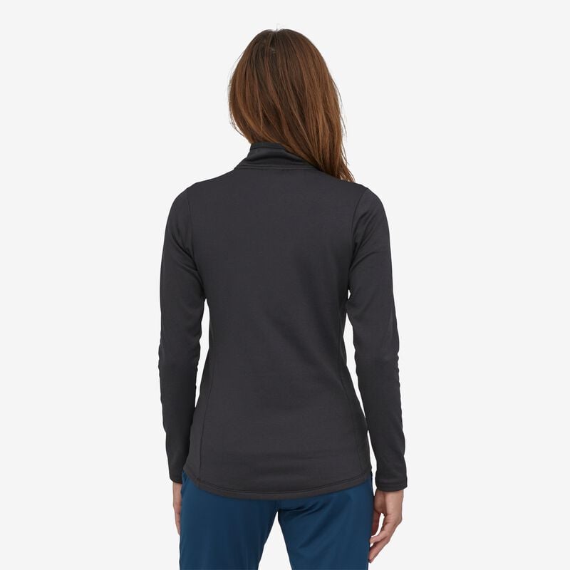 Patagonia Women's R1® Daily Zip-Neck - Ink Black - Black X-Dye