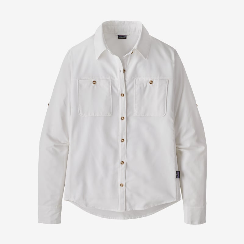Patagonia Women's Long-Sleeved Self-Guided Hike Shirt - White