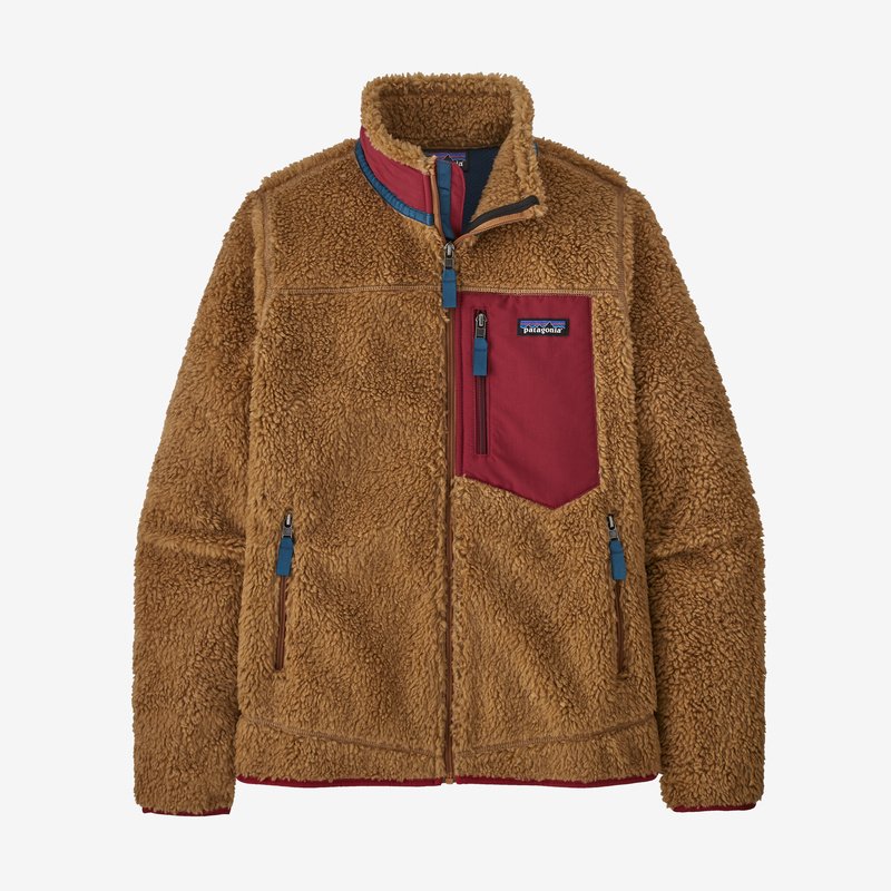 Patagonia Women's Classic Retro-X® Fleece Jacket - Nest Brown w/Wax Red