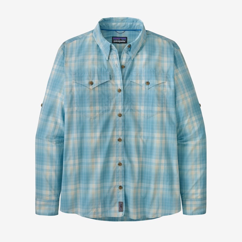Patagonia Women's Long-Sleeved Sun Stretch Shirt - Minnow: Lago Blue