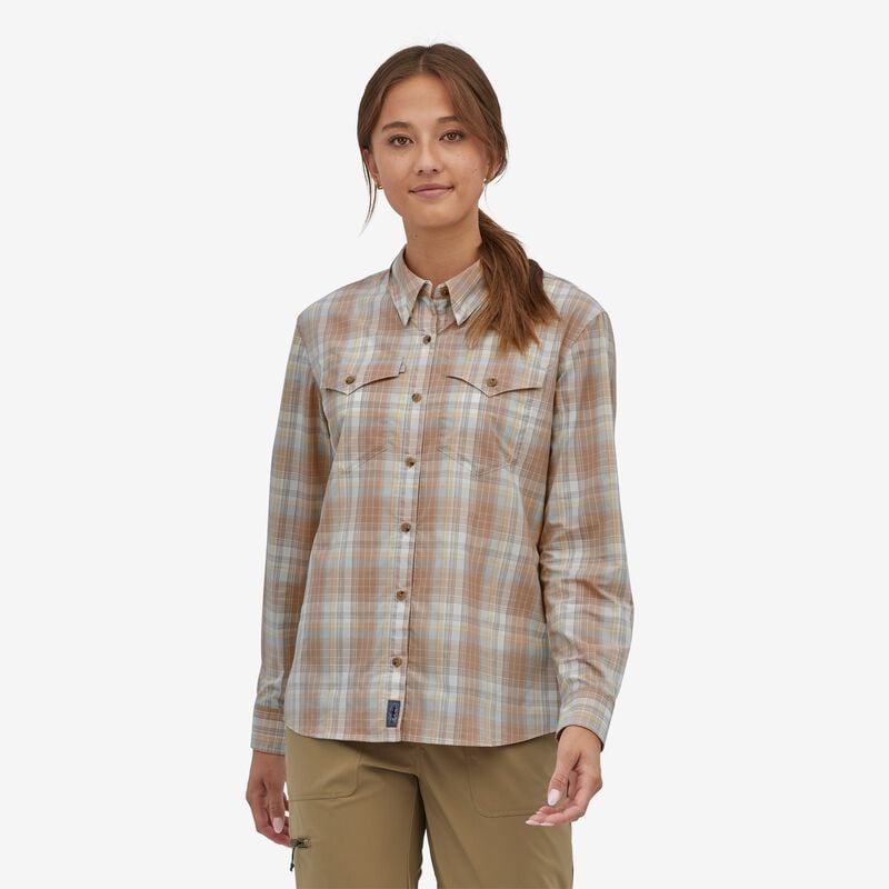 Patagonia Women's Long-Sleeved Sun Stretch Shirt - Minnow: Lago Blue