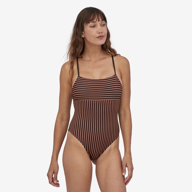 Patagonia Women's Reversible Sunrise Slider One-Piece Swimsuit - Calm Waters: Ink Black