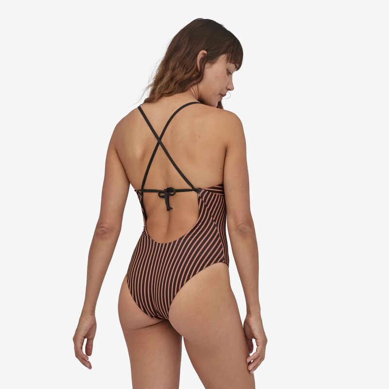 Patagonia Women's Reversible Sunrise Slider One-Piece Swimsuit - Calm Waters: Ink Black