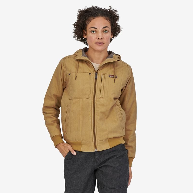 Patagonia Women's All Seasons Hemp Canvas Bomber Hoody Jacket - Rattan