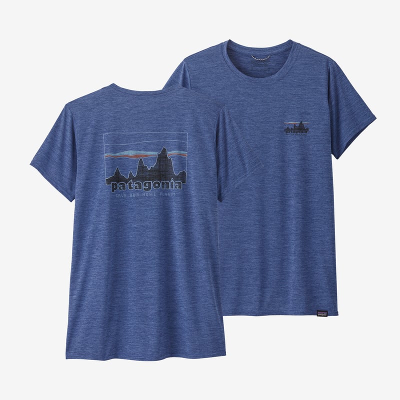 Patagonia Women's Capilene® Cool Daily Graphic Shirt - 73 Skyline: Current Blue X-Dye