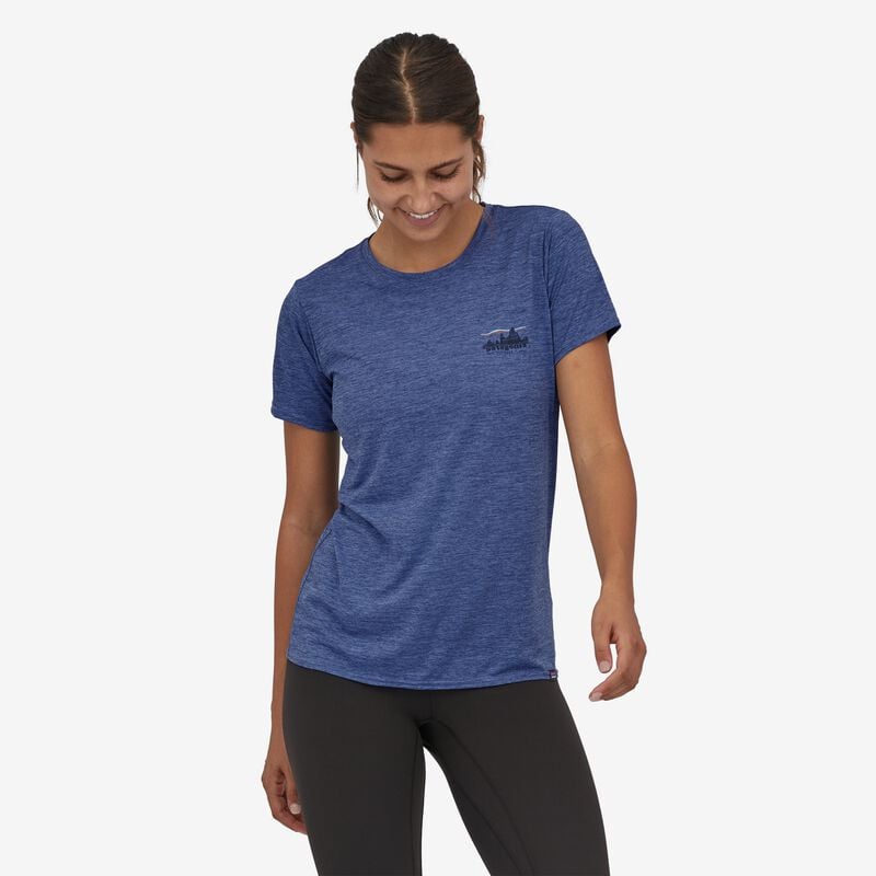 Patagonia Women's Capilene® Cool Daily Graphic Shirt - 73 Skyline: Current Blue X-Dye