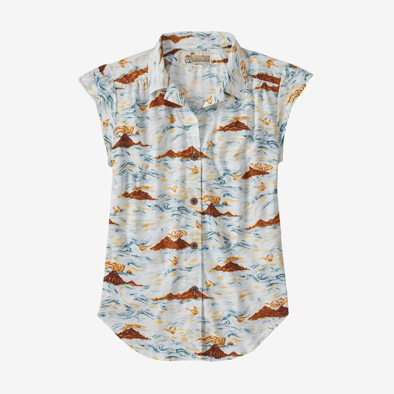 Patagonia Women's Lightweight Pataloha® Shirt - Island Currents: White