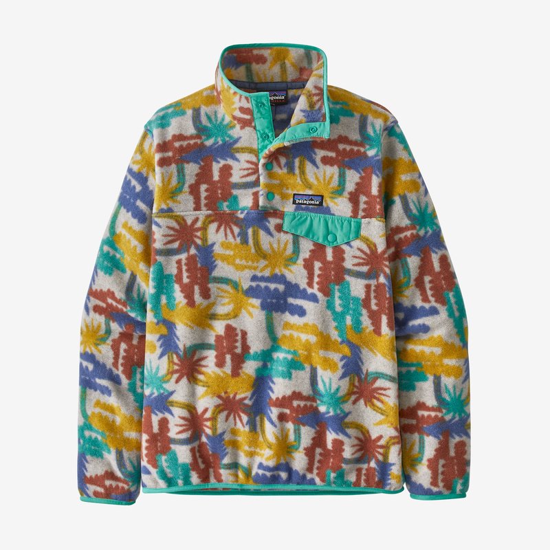 Patagonia Women's Lightweight Synchilla® Snap-T® Fleece Pullover - Tree Connection Big: Fresh Teal