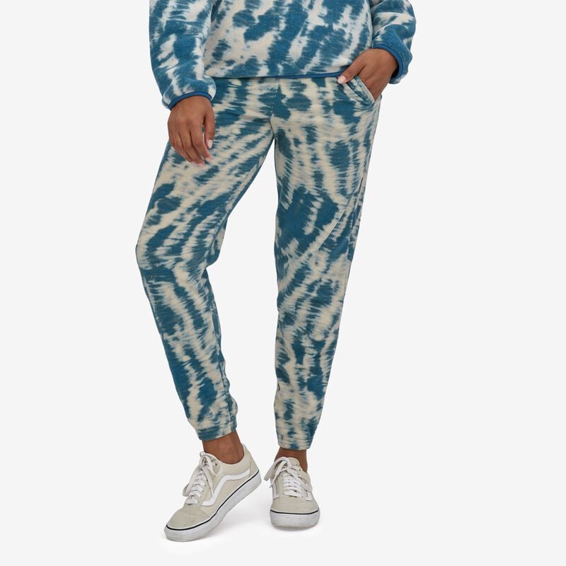 Patagonia Women's Micro D® Fleece Joggers - Climbing Trees Ikat: Sound Blue