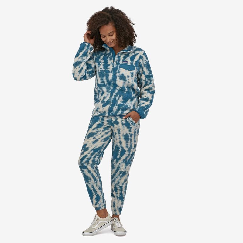 Patagonia Women's Micro D® Fleece Joggers - Climbing Trees Ikat: Sound Blue