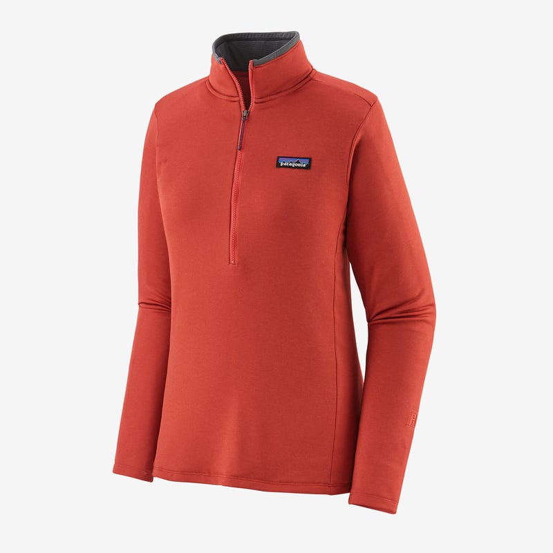Patagonia Women's R1® Daily Zip-Neck - Sumac Red - Dark Sumac Red X-Dye