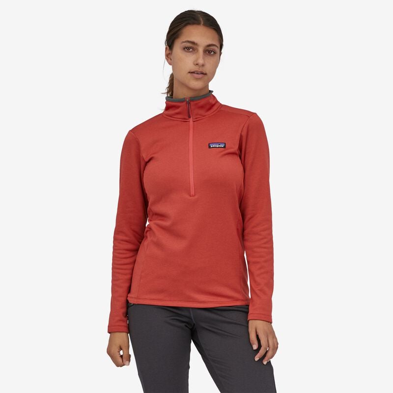 Patagonia Women's R1® Daily Zip-Neck - Sumac Red - Dark Sumac Red X-Dye