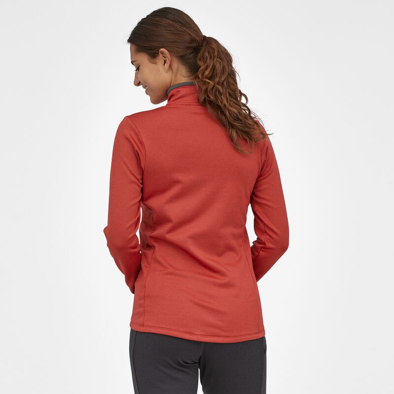 Patagonia Women's R1® Daily Zip-Neck - Sumac Red - Dark Sumac Red X-Dye