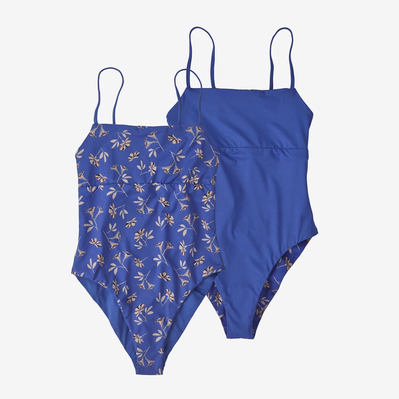 Patagonia Women's Reversible Sunrise Slider One-Piece Swimsuit - Quito: Float Blue