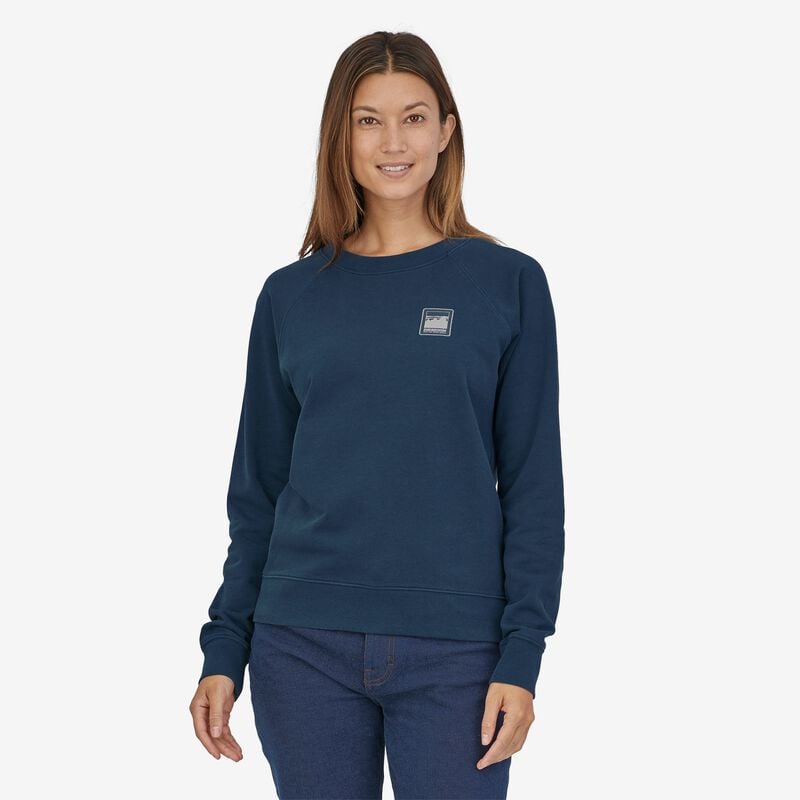 Patagonia Women's Alpine Icon Regenerative Organic Certified™ Cotton Crew Sweatshirt - Tidepool Blue